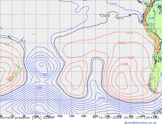 Bodendruck ECMWF Fr 10.05.2024 06 UTC