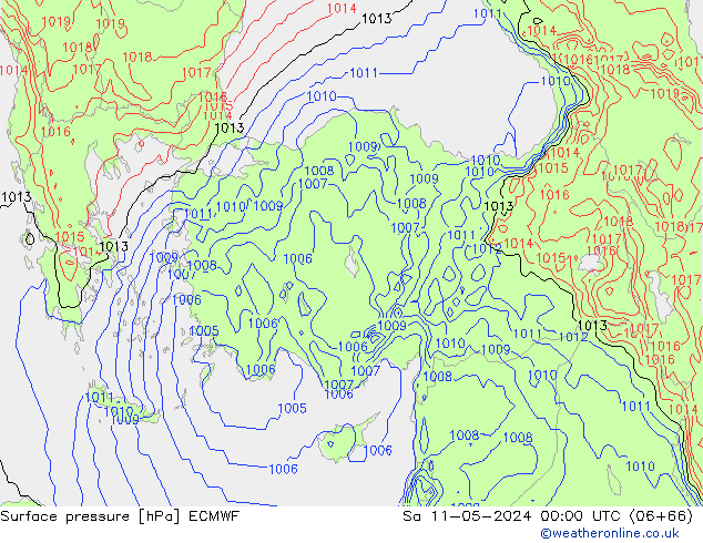 Yer basıncı ECMWF Cts 11.05.2024 00 UTC