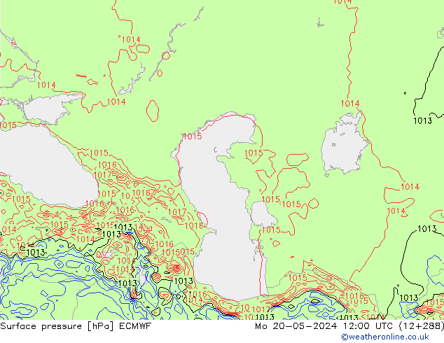 Pressione al suolo ECMWF lun 20.05.2024 12 UTC