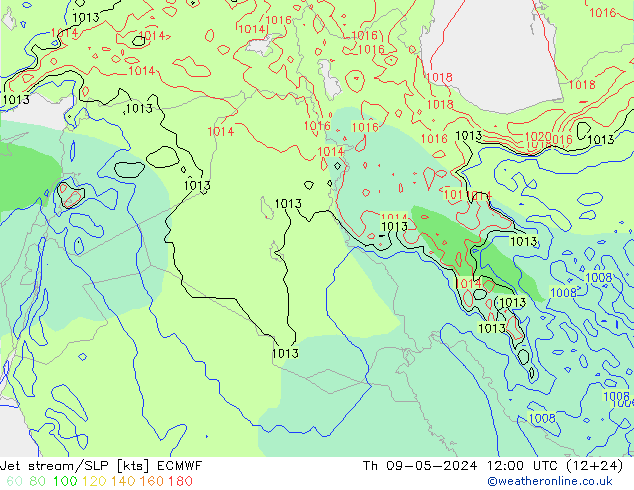Jet Akımları/SLP ECMWF Per 09.05.2024 12 UTC