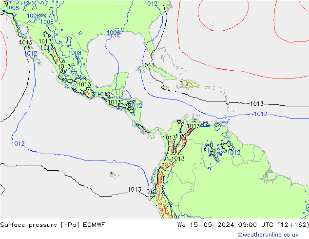 pression de l'air ECMWF mer 15.05.2024 06 UTC