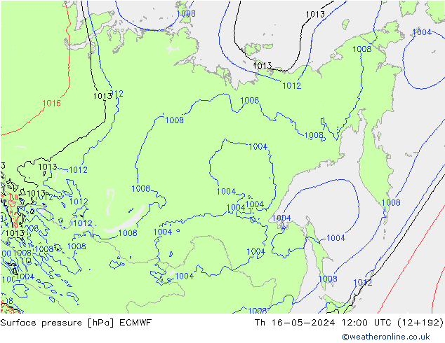 pression de l'air ECMWF jeu 16.05.2024 12 UTC