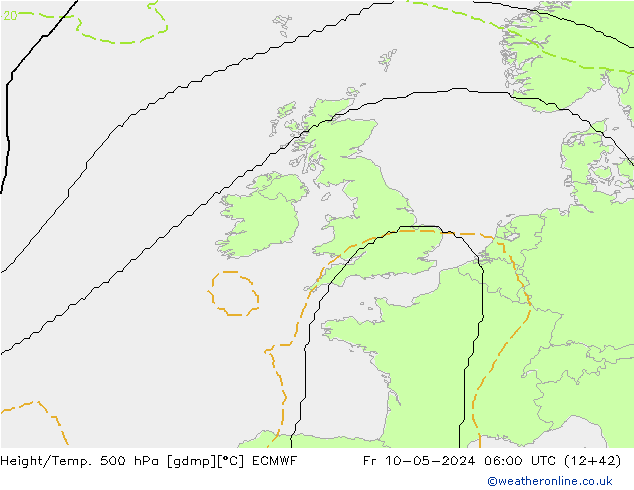 Height/Temp. 500 hPa ECMWF pt. 10.05.2024 06 UTC