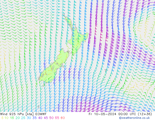 Wind 925 hPa ECMWF Fr 10.05.2024 00 UTC