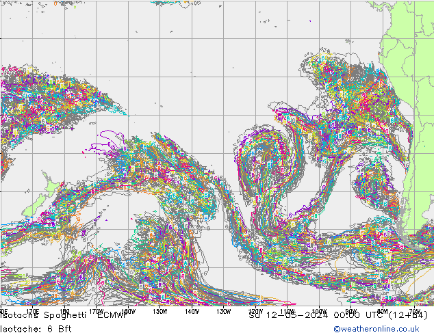 Isotachs Spaghetti ECMWF Вс 12.05.2024 00 UTC