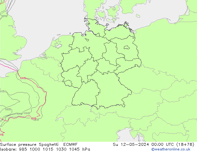 pression de l'air Spaghetti ECMWF dim 12.05.2024 00 UTC