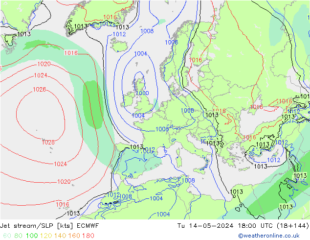 Courant-jet ECMWF mar 14.05.2024 18 UTC