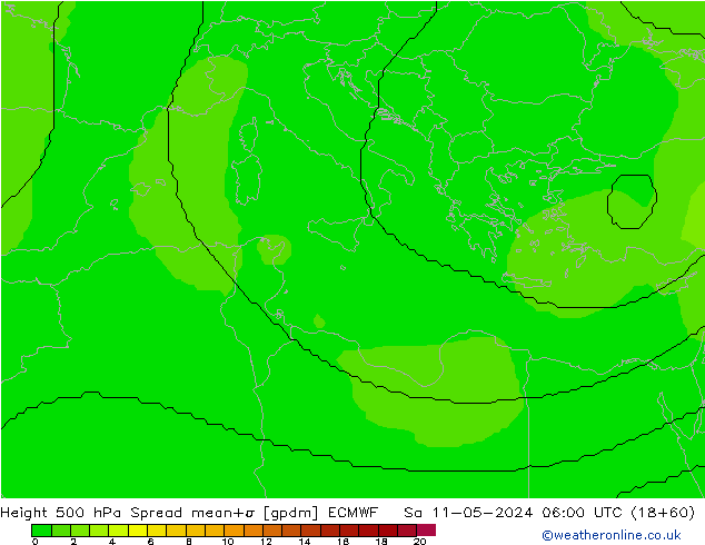 Height 500 hPa Spread ECMWF Sa 11.05.2024 06 UTC