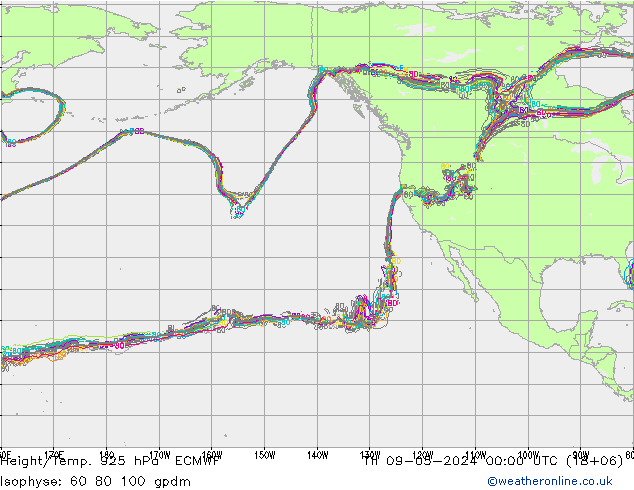 Height/Temp. 925 hPa ECMWF Th 09.05.2024 00 UTC