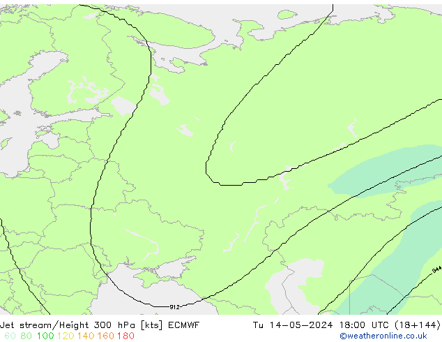 джет ECMWF вт 14.05.2024 18 UTC