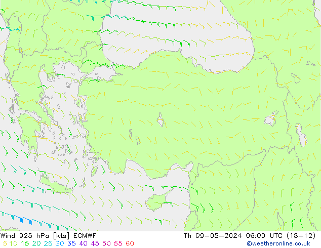 Wind 925 hPa ECMWF do 09.05.2024 06 UTC