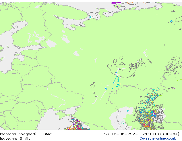 Isotachs Spaghetti ECMWF Вс 12.05.2024 12 UTC