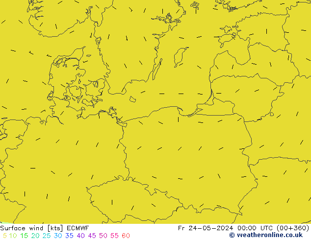  10 m ECMWF  24.05.2024 00 UTC