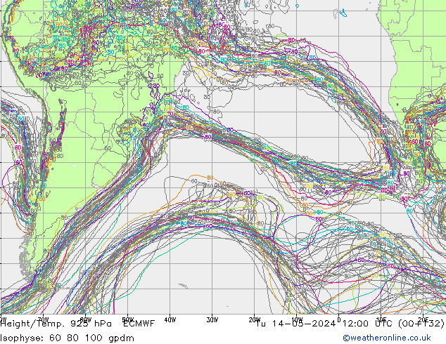 Hoogte/Temp. 925 hPa ECMWF di 14.05.2024 12 UTC