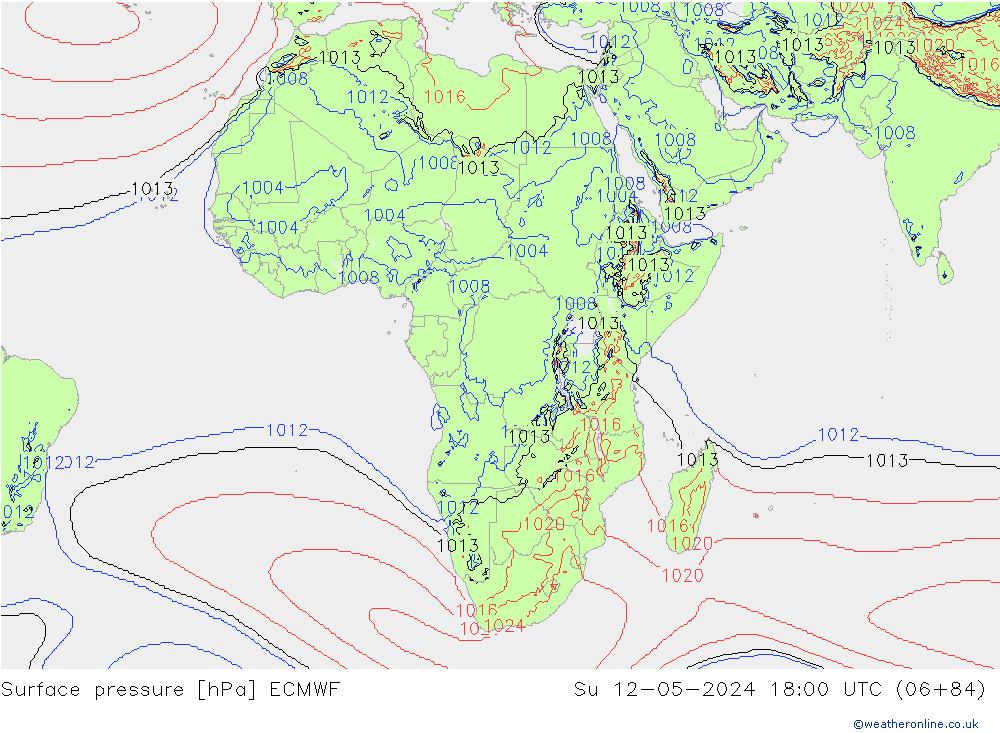 ciśnienie ECMWF nie. 12.05.2024 18 UTC