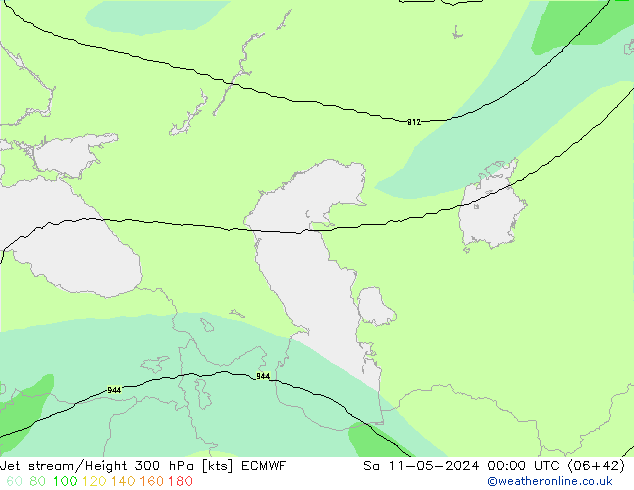 Straalstroom ECMWF za 11.05.2024 00 UTC