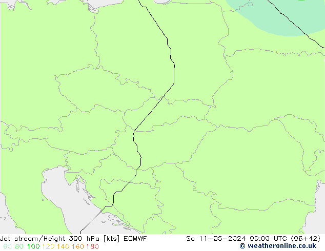 Straalstroom ECMWF za 11.05.2024 00 UTC