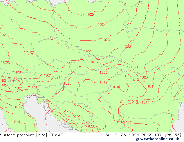 pressão do solo ECMWF Dom 12.05.2024 00 UTC