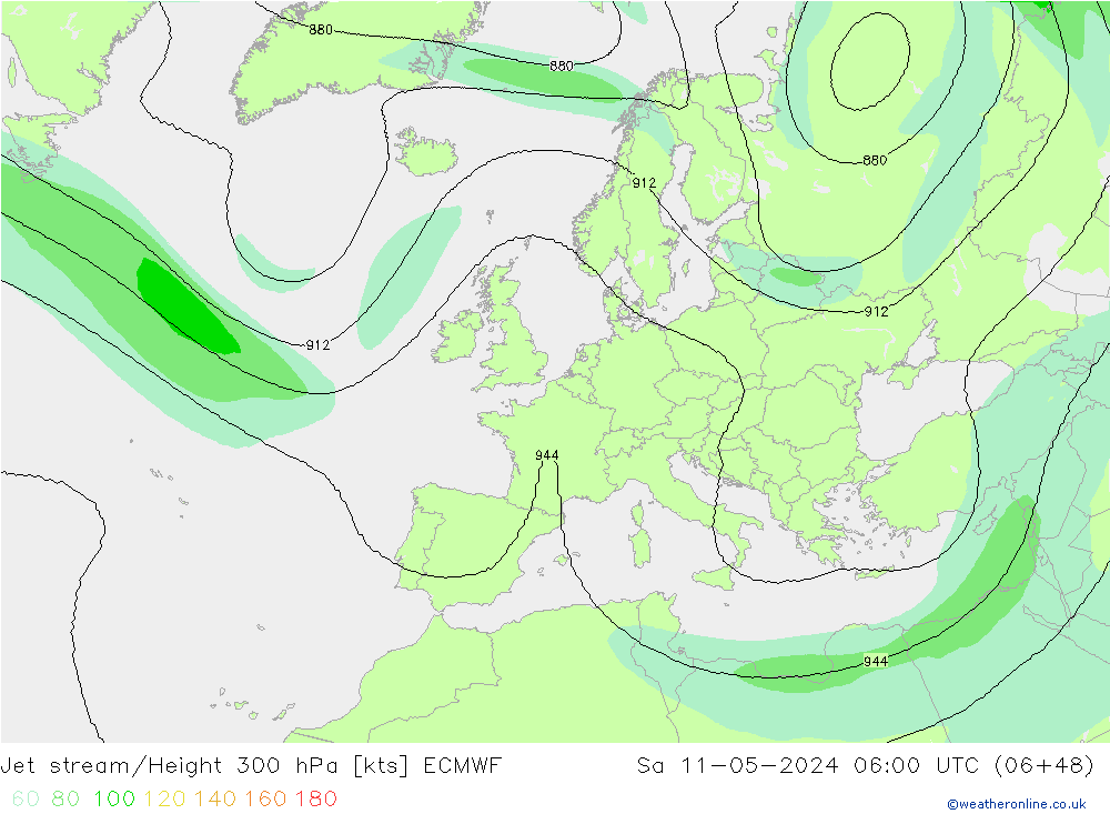 Polarjet ECMWF Sa 11.05.2024 06 UTC