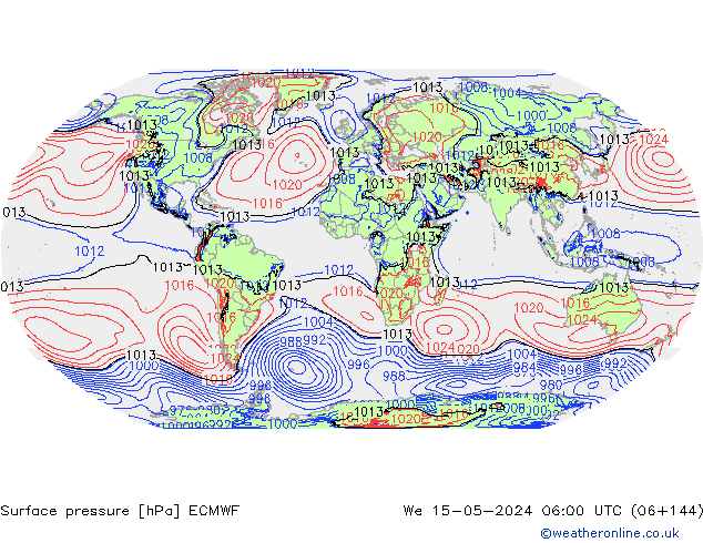 приземное давление ECMWF ср 15.05.2024 06 UTC