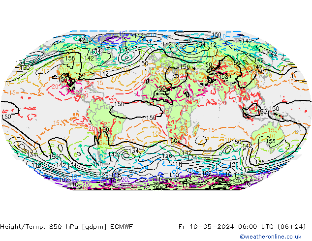 Height/Temp. 850 hPa ECMWF 星期五 10.05.2024 06 UTC