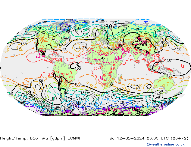 Height/Temp. 850 hPa ECMWF Ne 12.05.2024 06 UTC