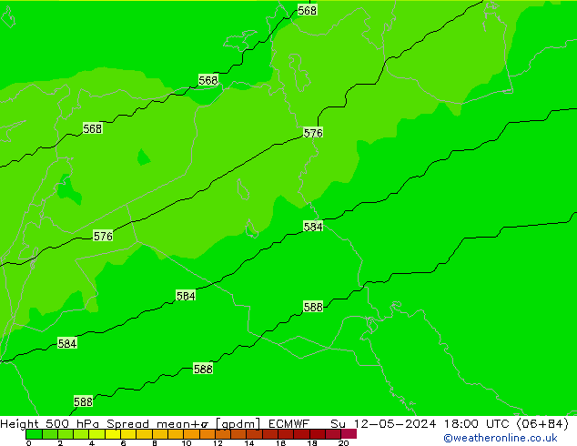 Height 500 hPa Spread ECMWF Dom 12.05.2024 18 UTC