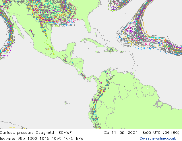 Yer basıncı Spaghetti ECMWF Cts 11.05.2024 18 UTC