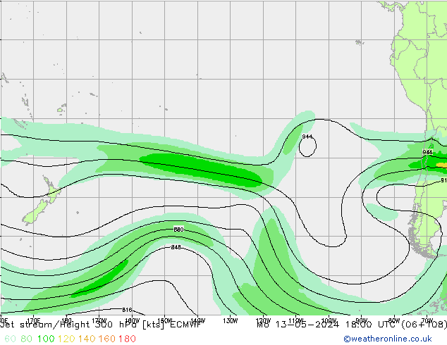 Courant-jet ECMWF lun 13.05.2024 18 UTC