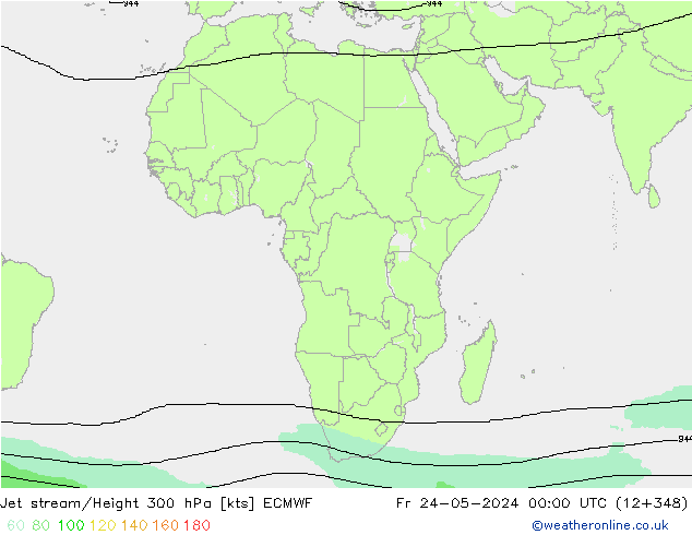 Prąd strumieniowy ECMWF pt. 24.05.2024 00 UTC