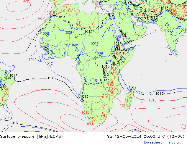 pression de l'air ECMWF dim 12.05.2024 00 UTC