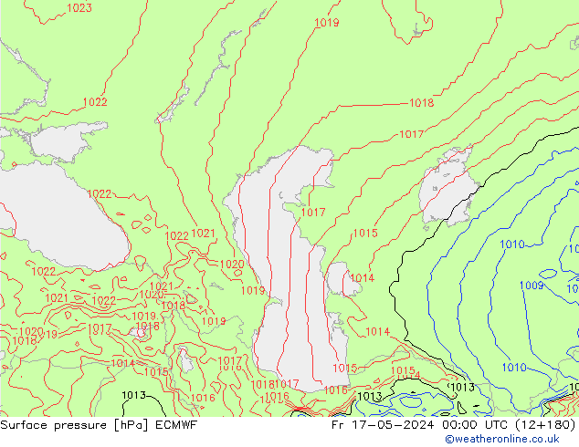 ciśnienie ECMWF pt. 17.05.2024 00 UTC