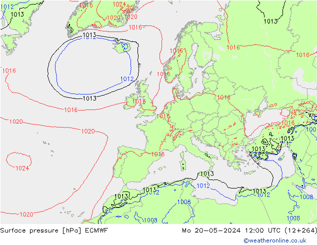 Surface pressure ECMWF Mo 20.05.2024 12 UTC