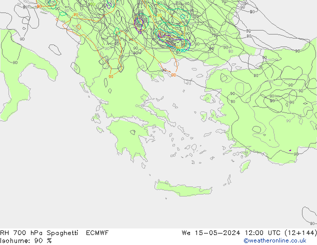 RV 700 hPa Spaghetti ECMWF wo 15.05.2024 12 UTC