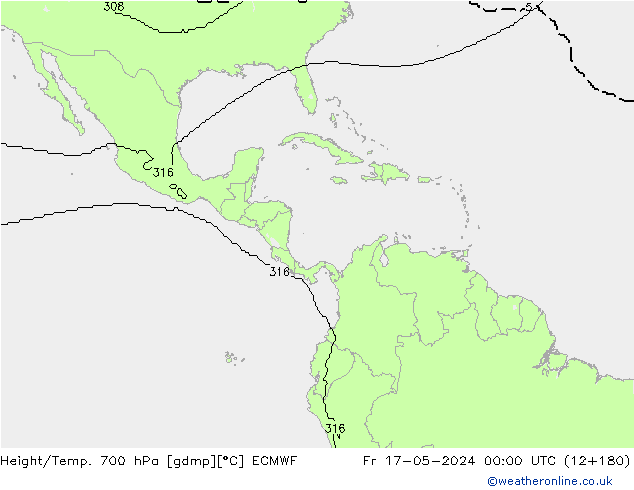 Height/Temp. 700 hPa ECMWF pt. 17.05.2024 00 UTC