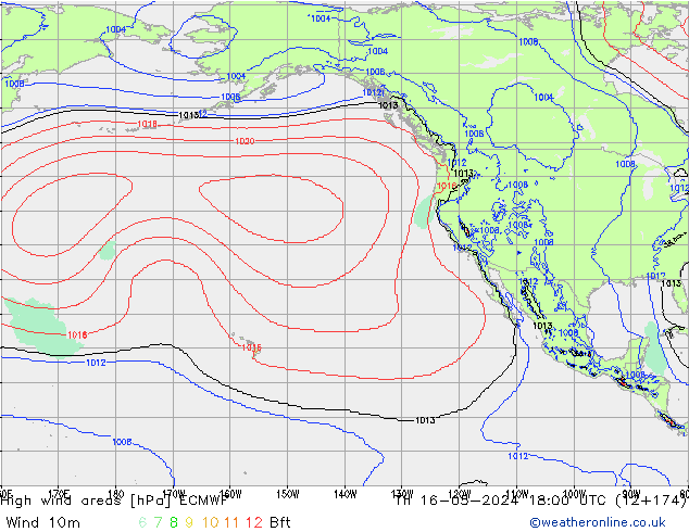 Windvelden ECMWF do 16.05.2024 18 UTC