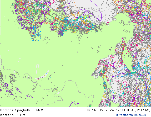 Eşrüzgar Hızları Spaghetti ECMWF Per 16.05.2024 12 UTC