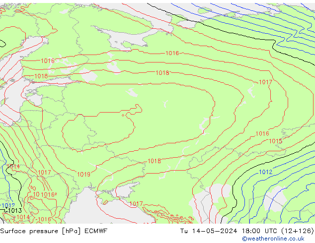 pression de l'air ECMWF mar 14.05.2024 18 UTC