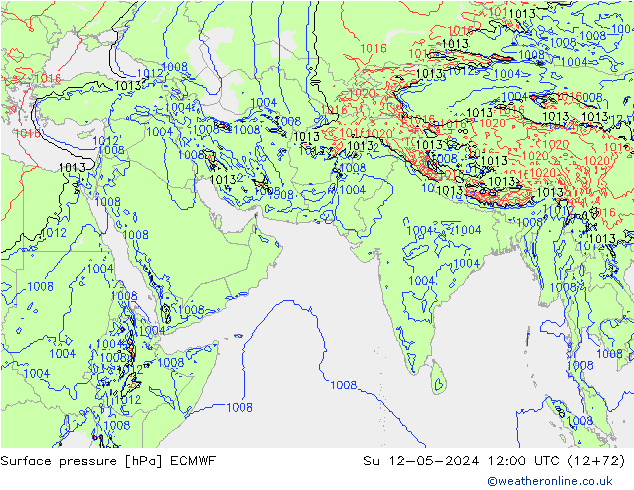 pression de l'air ECMWF dim 12.05.2024 12 UTC