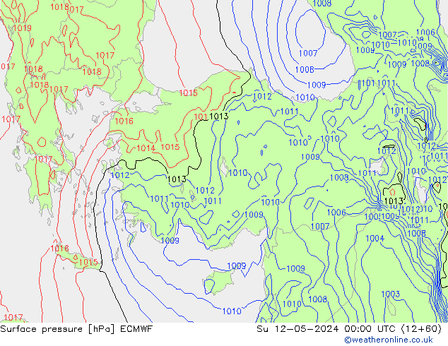 Bodendruck ECMWF So 12.05.2024 00 UTC