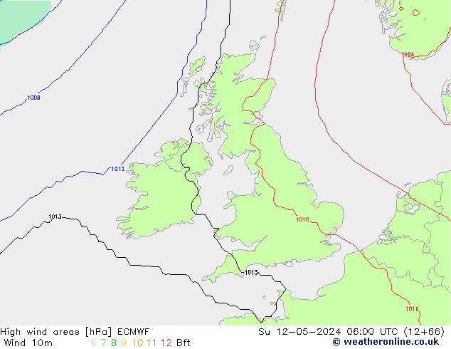 Windvelden ECMWF zo 12.05.2024 06 UTC
