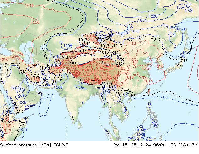 ciśnienie ECMWF śro. 15.05.2024 06 UTC