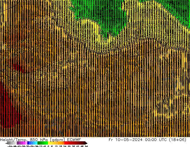 Height/Temp. 850 hPa ECMWF 星期五 10.05.2024 00 UTC