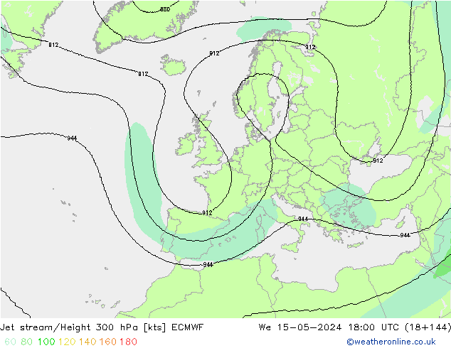 Polarjet ECMWF Mi 15.05.2024 18 UTC