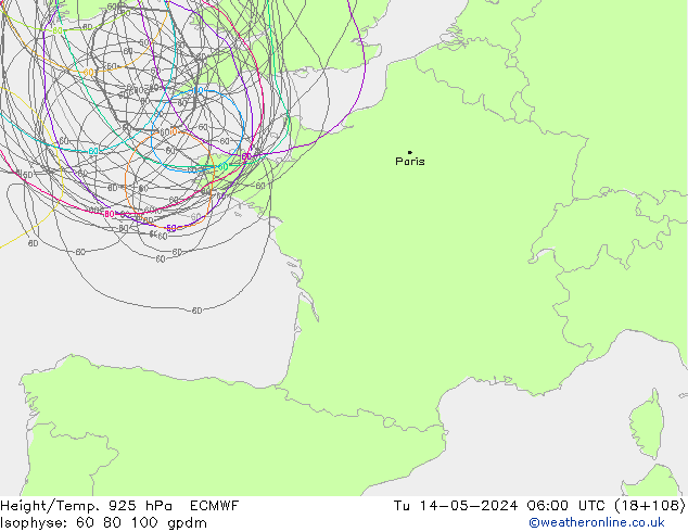 Height/Temp. 925 hPa ECMWF  14.05.2024 06 UTC