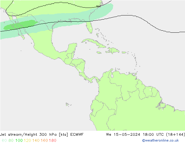 Straalstroom ECMWF wo 15.05.2024 18 UTC