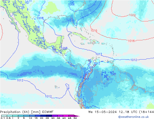 Yağış (6h) ECMWF Çar 15.05.2024 18 UTC