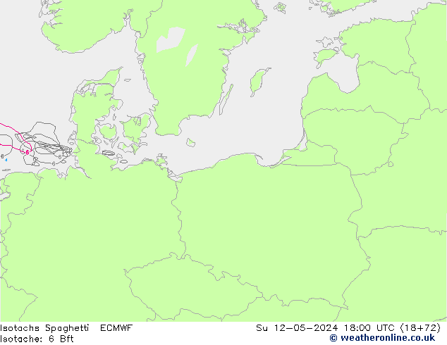 Isotachs Spaghetti ECMWF Ne 12.05.2024 18 UTC
