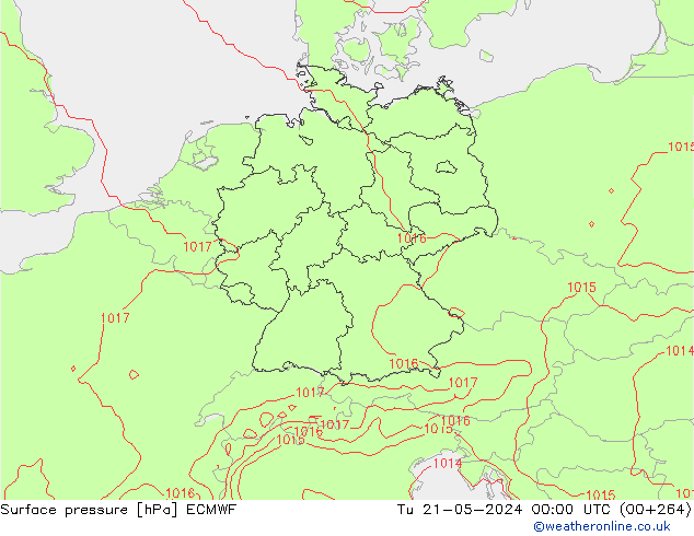 ciśnienie ECMWF wto. 21.05.2024 00 UTC