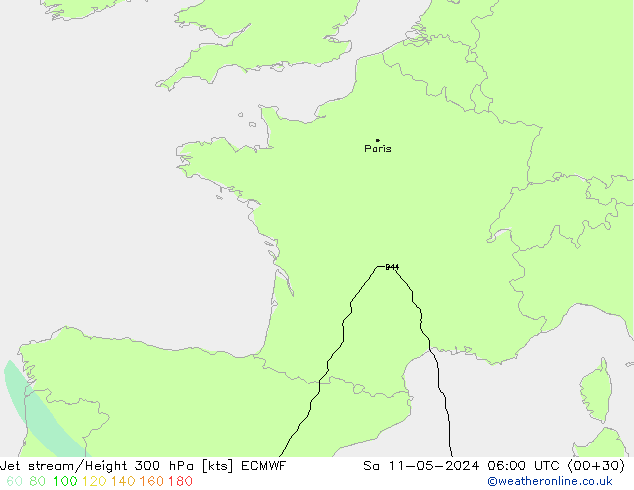 Polarjet ECMWF Sa 11.05.2024 06 UTC